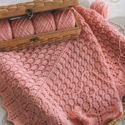 Уютный плед, вяжем спицами