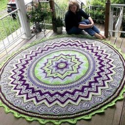 Чудесные коврики крючком