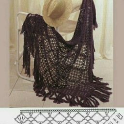 Эффектная шаль крючком