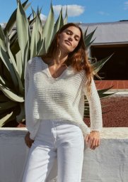 Красивый пуловер спицами