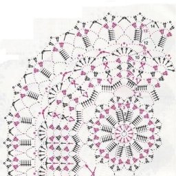 Схема для овальной салфетки крючком