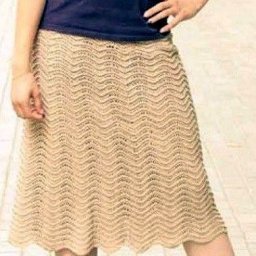 Юбка с волнистым узором