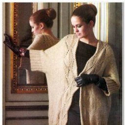 Жакет-пончо спицами