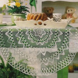 Большая нежная салфетка крючком