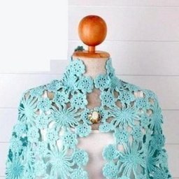 Роскошная накидка в бирюзовых тонах