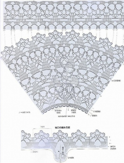 Ажурная накидка крючком