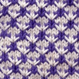 Двухцветный узор спицами