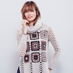 Интересный свитер из простого мотива