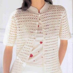 Белый ажурный жакет
