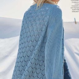 Кардиган  удлиненный, вяжем спицами