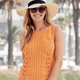 Летний топ спицами