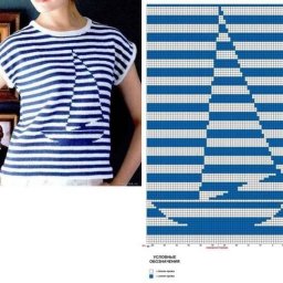 Летняя футболка с морским узором