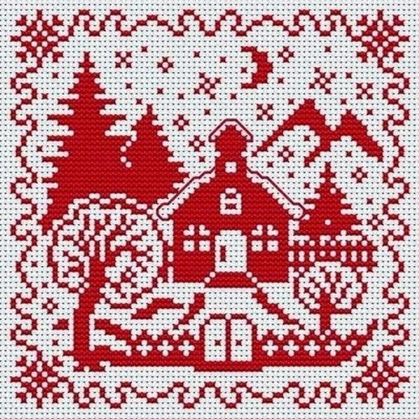Подборка узоров зимнего жаккарда Подборка узоров зимнего жаккарда