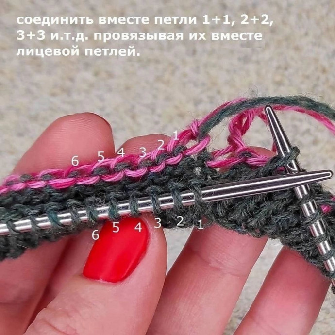 Горловина спицами