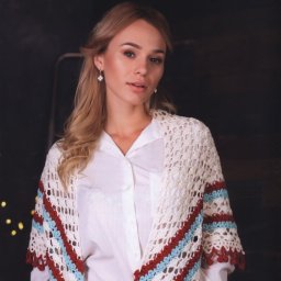 Стильная шарф крючком