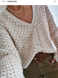 Жакет шикарным ажурным узором, вяжем  спицами