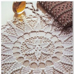 Вяжем салфетку объемным узором