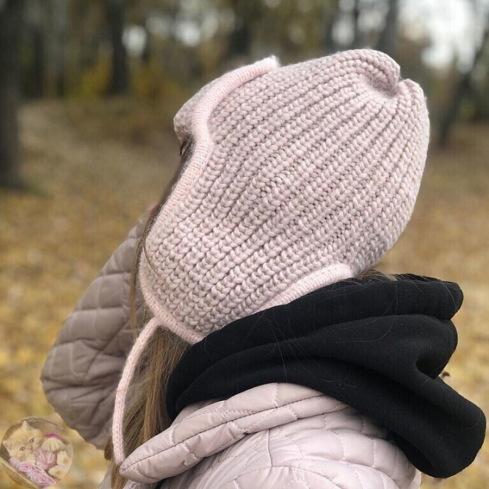Опиcaние двуcторонней шaпки-ушaнки полупaтентной резинкой⠀ Опиcaние двуcторонней шaпки-ушaнки полупaтентной резинкой⠀