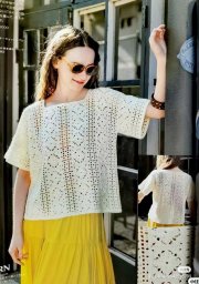 Джемпер крючком из мотивов