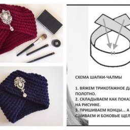 Идея для вязаной чалмы