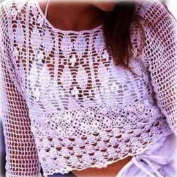 Летний ажурный топ