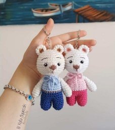Мишки, связанные из Kartopu BABY COTTON