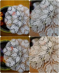 Нежная салфетка крючком