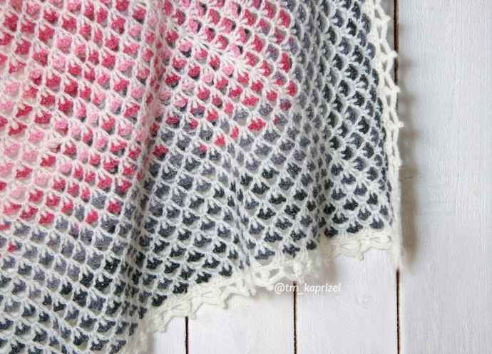 Мини-шаль крючком