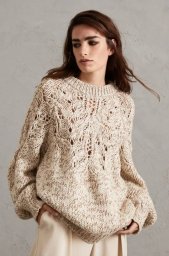 Схема узора круглой кокетки. Джемпер от Брунелло Кучинелли