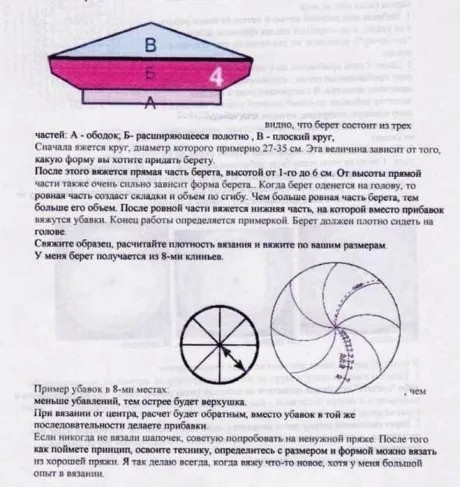 Двойной теплый берет из пряжи Ланаголд Двойной теплый берет из пряжи Ланаголд