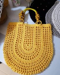 Вязаная сумка-торба крючком