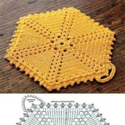 Милая шестиугольная прихватка