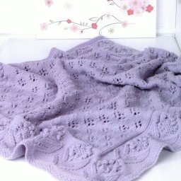 Нежный плед спицами