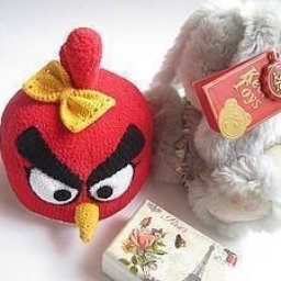 Вязаная шапочка "Angry bird"