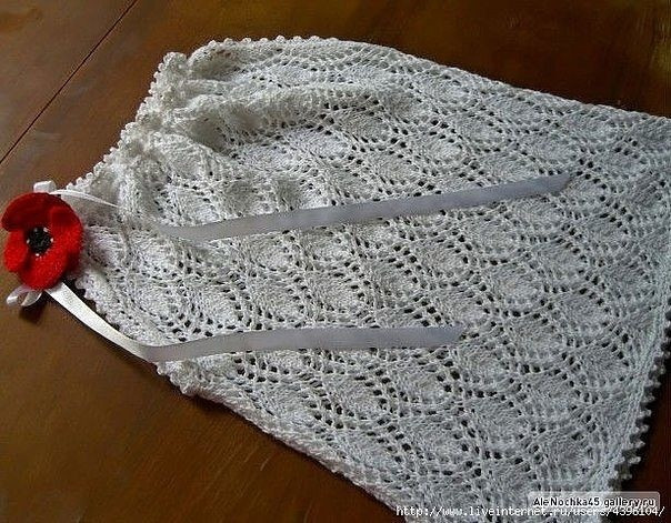 Белый ажурный топ