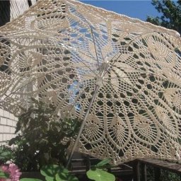 Ажурный зонт крючком