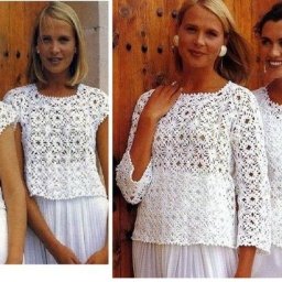 Кофточка и жакет из одного мотива!