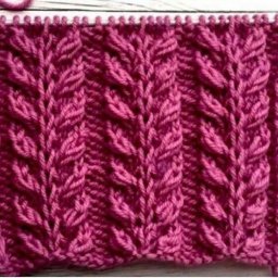 Объемный узор спицами "Гиацинт"