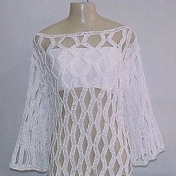 Простая ажурная туника на лето