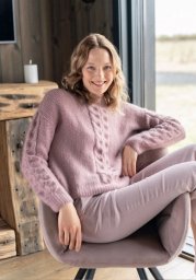 Пуловер с ажурными полосами из кашемира