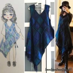 Сарафан мотивами "Бабушкин квадрат"