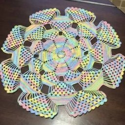 3D салфетка крючком