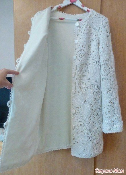 Пальтишко летнее, наборным кружевом