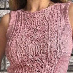 Летний топ спицами