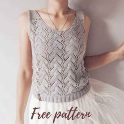 Женский топ спицами