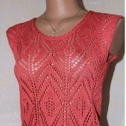 Ажурный узор для топа спицами