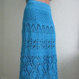Длинная юбка, вяжем крючком