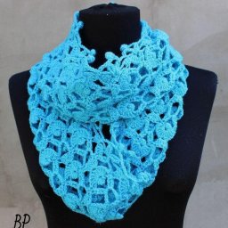 Нежный шарф-снуд, вяжем крючком