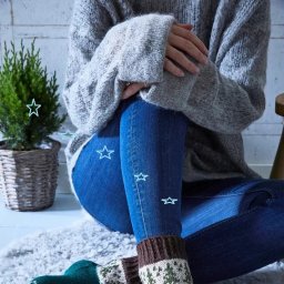 Носочки жаккардом