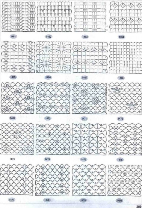 Подборка узоров крючком